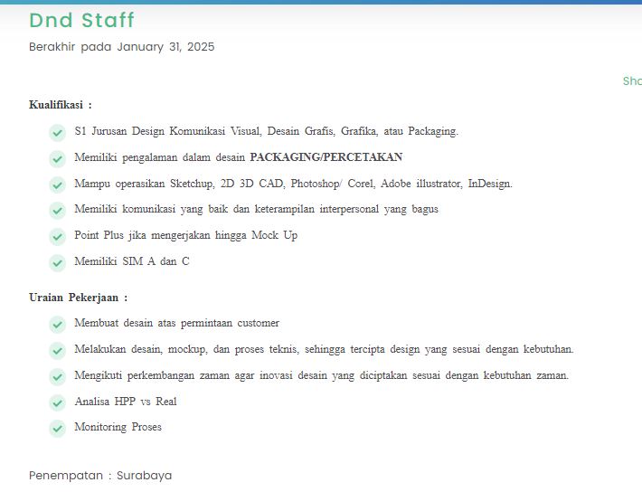 Lowongan Kerja DND Staff PT Temprina Media Grafika (Jawa Pos Group) Surabaya