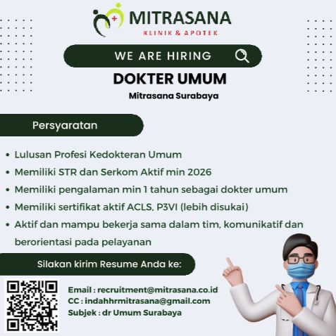 Lowongan Kerja Klinik Mitrasana Surabaya