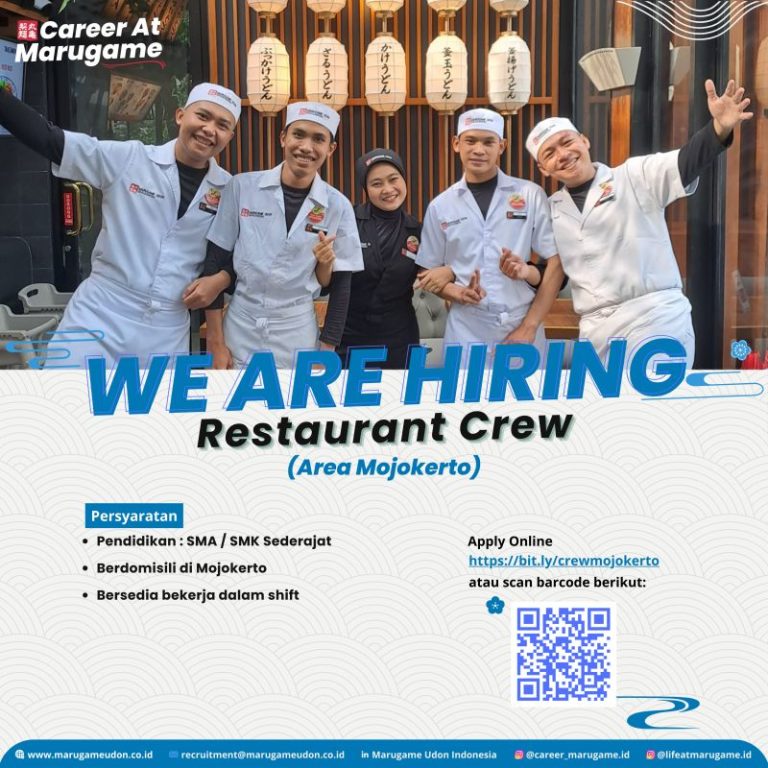 Lowongan Kerja Crew Marugame Udon Mojokerto