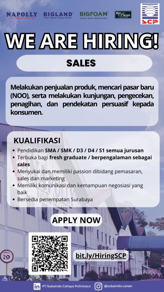 Lowongan Kerja PT Subaindo Cahaya Polintraco Surabaya