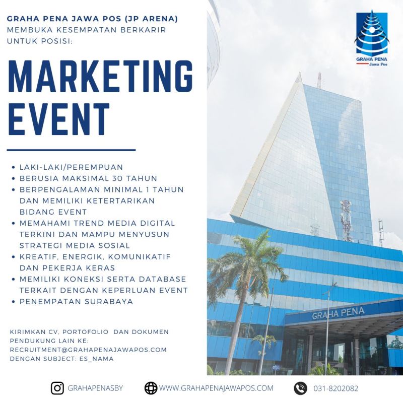 Lowongan Kerja Marketing Event PT Graha Pena Jawa Pos Surabaya