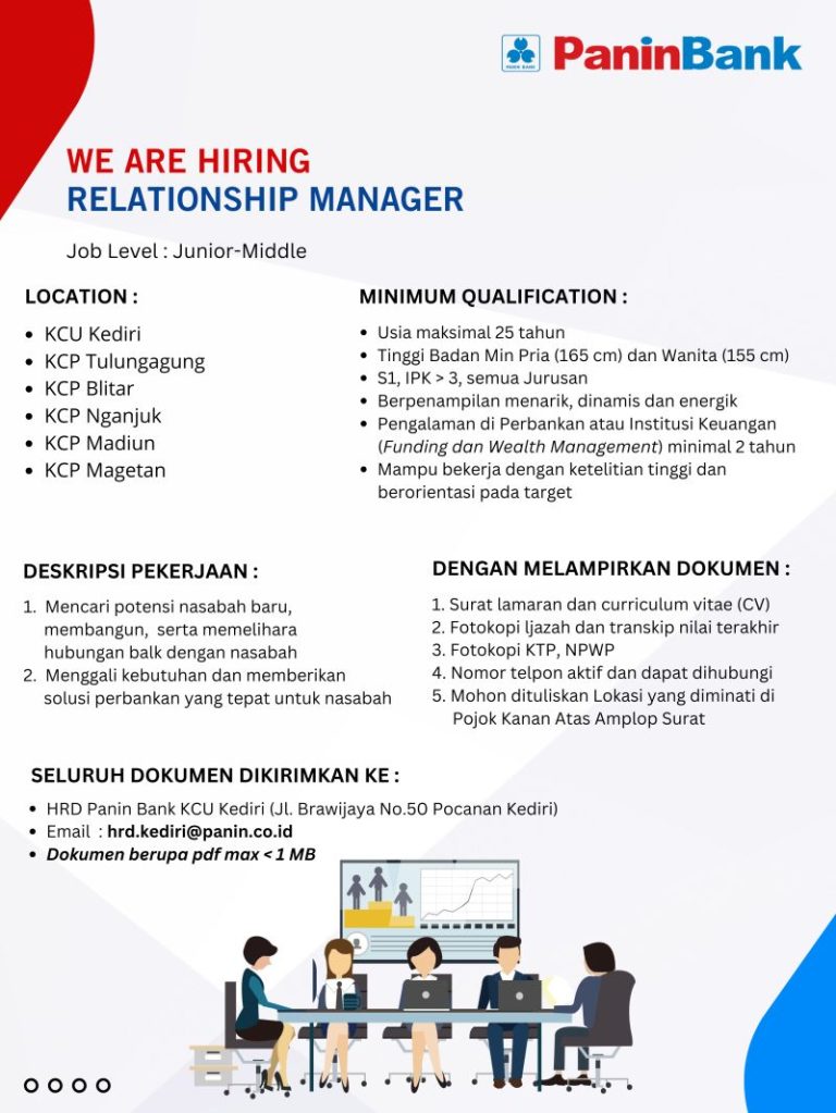 Lowongan Kerja Relation Manager Panin Bank Kediri