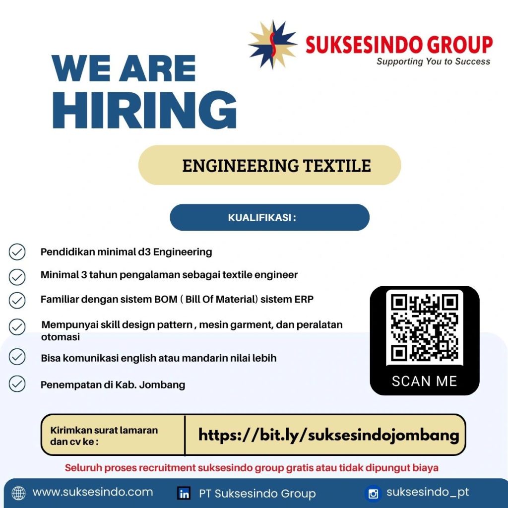 Lowongan Kerja Outsourcing PT Suksesindo Group Jombang