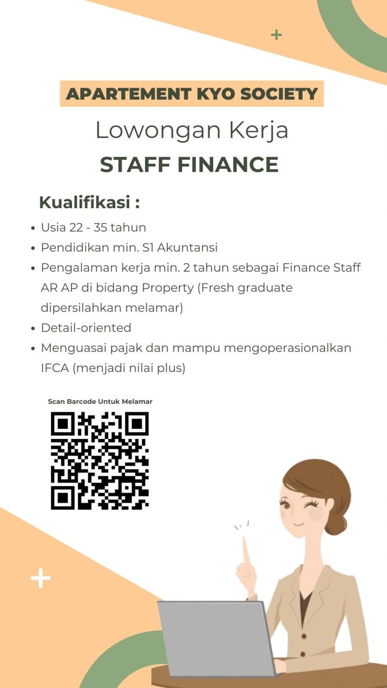Lowongan Kerja Staff Finance Apartement Kyo Society